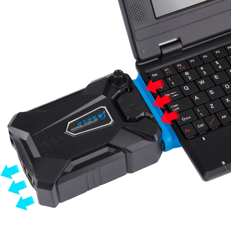 Base de arrefecimento silenciosa Ice Troll III para portátil gaming com ventoinha turbo de extração de ar e radiador de calor, com cabo USB apropriado