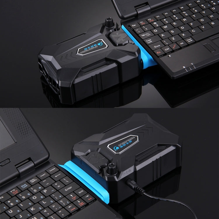 Base de arrefecimento silenciosa Ice Troll III para portátil gaming com ventoinha turbo de extração de ar e radiador de calor, com cabo USB apropriado