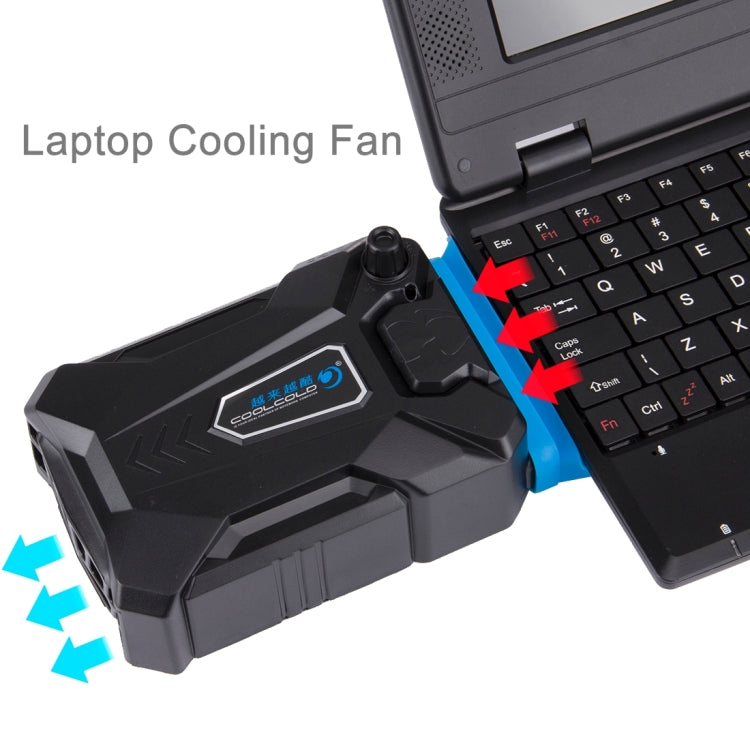 Base de arrefecimento silenciosa Ice Troll III para portátil gaming com ventoinha turbo de extração de ar e radiador de calor, com cabo USB apropriado