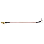 Cabo CRC9 Macho para SMA Fêmea de 15cm, CRC9 com Cotovelo de 90° para SMA (Trançado)