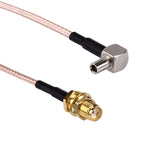 Cabo TS9 Macho para SMA Fêmea de 15cm, SMA Fêmea