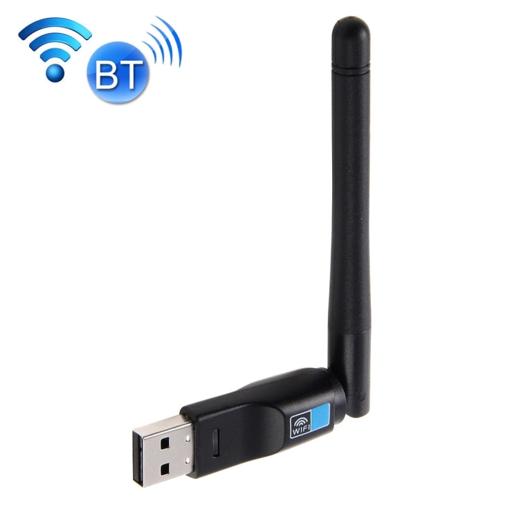 Adaptador Sem Fios USB 2 em 1 Bluetooth 4.0 + 150Mbps 2.4GHz WiFi com Antena Externa 2D1
