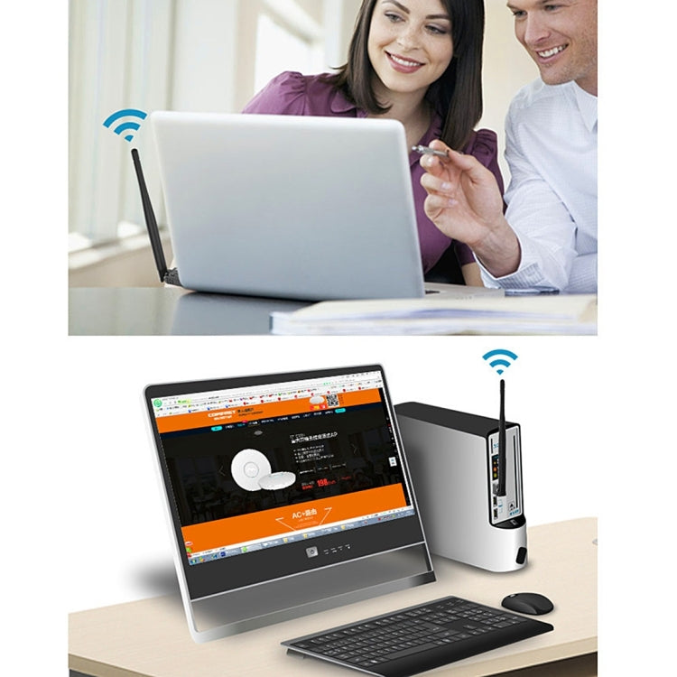 Adaptador Sem Fios USB 2 em 1 Bluetooth 4.0 + 150Mbps 2.4GHz WiFi com Antena Externa 2D1