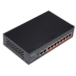 Comutador POE de 8 Portas 10/100Mbps IEEE802.3af Power Over Ethernet para Câmera IP, Telefone VoIP, Dispositivos AP, 8 Portas Preto