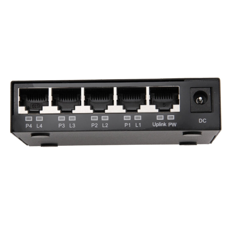 Comutador POE de 5 Portas 10/100Mbps IEEE802.3af Power Over Ethernet para Câmera IP, Telefone VoIP, Dispositivos AP, 5 Portas Preto