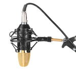 Microfone Condensador Profissional FIFINE F-700 com Suporte Anti-Choque para Estúdio, Rádio e Transmissão em Direto, Porta para Auscultadores 3,5mm, Comprimento do Cabo: 2,5m