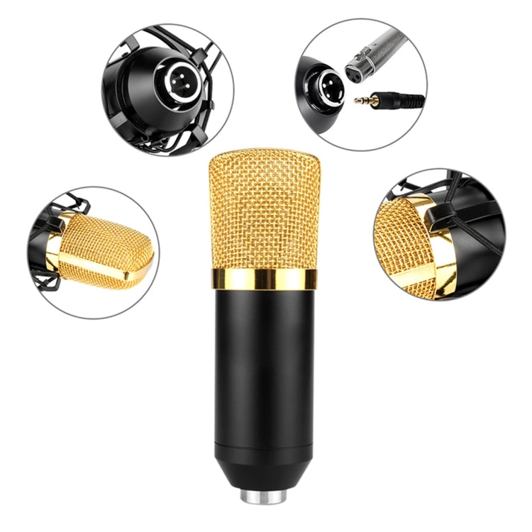 Microfone Condensador Profissional FIFINE F-700 com Suporte Anti-Choque para Estúdio, Rádio e Transmissão em Direto, Porta para Auscultadores 3,5mm, Comprimento do Cabo: 2,5m
