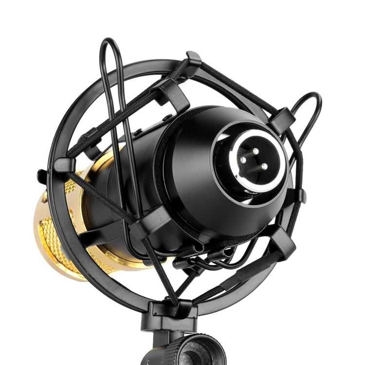 Microfone Condensador Profissional FIFINE F-700 com Suporte Anti-Choque para Estúdio, Rádio e Transmissão em Direto, Porta para Auscultadores 3,5mm, Comprimento do Cabo: 2,5m