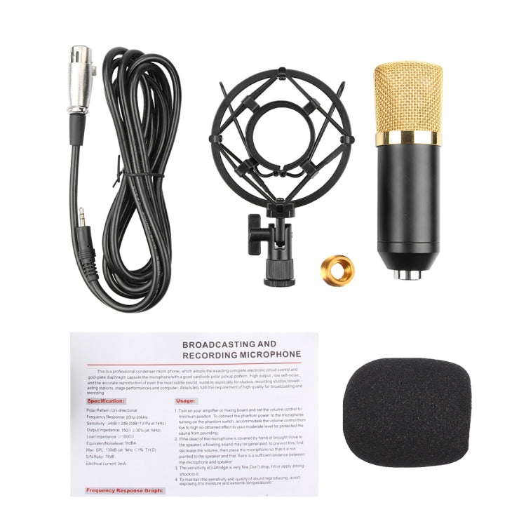 Microfone Condensador Profissional FIFINE F-700 com Suporte Anti-Choque para Estúdio, Rádio e Transmissão em Direto, Porta para Auscultadores 3,5mm, Comprimento do Cabo: 2,5m