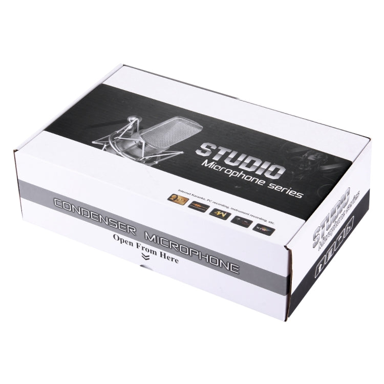 Microfone Condensador Profissional FIFINE F-700 com Suporte Anti-Choque para Estúdio, Rádio e Transmissão em Direto, Porta para Auscultadores 3,5mm, Comprimento do Cabo: 2,5m