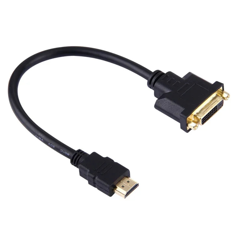 Cabo Adaptador HDMI Macho para DVI Fêmea 24+1, Comprimento: 30cm