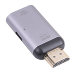 Adaptador 2 em 1 HDMI Macho 4K 60Hz para USB-C / Tipo-C de Carregamento + USB-C / Tipo-C Fêmea, HDMI