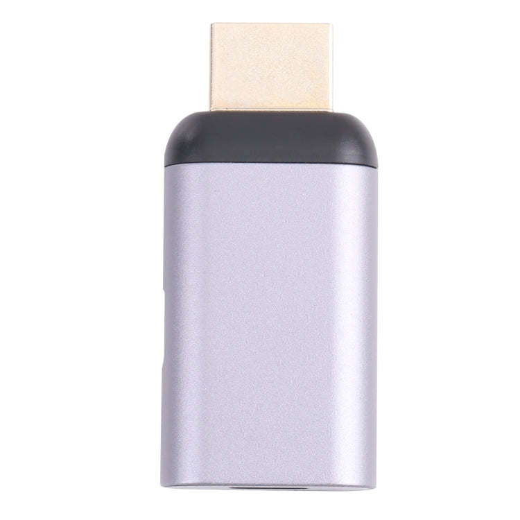 Adaptador 2 em 1 HDMI Macho 4K 60Hz para USB-C / Tipo-C de Carregamento + USB-C / Tipo-C Fêmea, HDMI