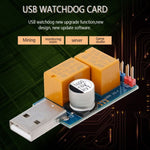 Cartão USB Watchdog com Duplo Relé para Reinício Automático Não Assistido em Caso de Ecrã Azul, Temporizador de Reinício para Servidor de Mineração 24H e Jogos