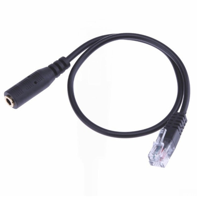 Cabo Adaptador Conversor de Jack 3,5mm para RJ9 para Auscultadores de PC / Telemóveis para Telefone de Escritório, Comprimento: 32cm