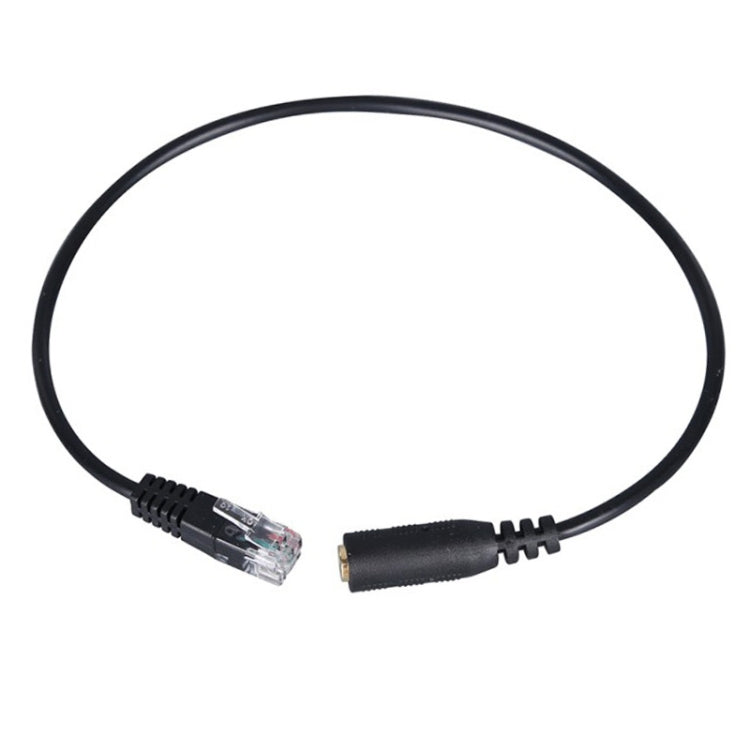 Cabo Adaptador Conversor de Jack 3,5mm para RJ9 para Auscultadores de PC / Telemóveis para Telefone de Escritório, Comprimento: 32cm