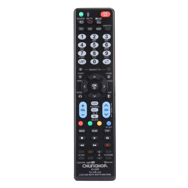 Comando Universal CHUNGHOP E-L905 para LG LED LCD HDTV 3DTV, Para TV LG