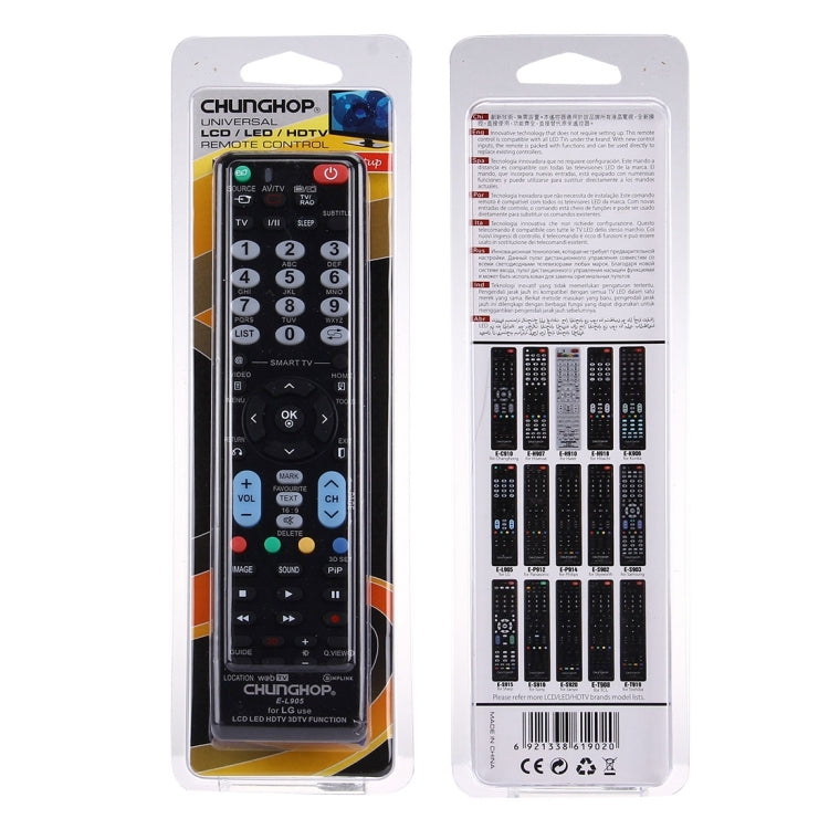 Comando Universal CHUNGHOP E-L905 para LG LED LCD HDTV 3DTV, Para TV LG