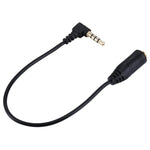 Cabo de Extensão de Áudio 20cm Jack 3,5mm Macho para Fêmea para Microfone de Auscultadores, 3,5mm Macho para Fêmea (Preto)