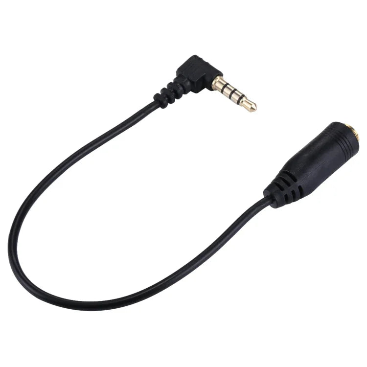 Cabo de Extensão de Áudio 20cm Jack 3,5mm Macho para Fêmea para Microfone de Auscultadores, 3,5mm Macho para Fêmea (Preto)