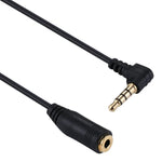 Cabo de Extensão de Áudio 20cm Jack 3,5mm Macho para Fêmea para Microfone de Auscultadores, 3,5mm Macho para Fêmea (Preto)