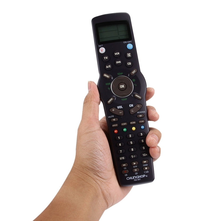 Comando Universal LCD CHUNGHOP RM-L991 com Função de Aprendizagem para TV VCR SAT CBL DVD CD A/C, RM-L991