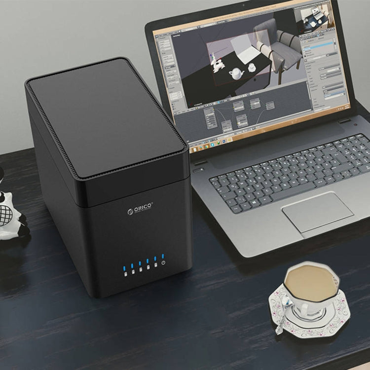 Caixa para Disco Rígido USB 3.0 ORICO DS500U3 de 3,5 polegadas com 5 Baias Tipo Magnético e Indicador LED Azul, USB 3.0