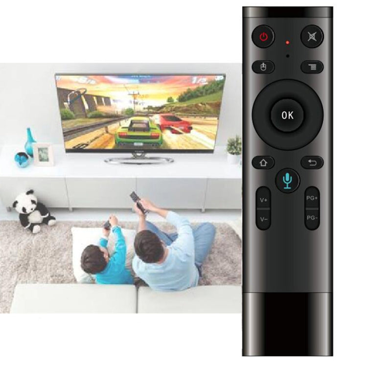 Comando Remoto Air Mouse Q5 2.4G RF 3D com Versão Universal de Voz e Design Escovado