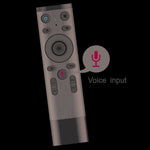 Comando Remoto Air Mouse Q5 2.4G RF 3D com Versão Universal de Voz e Design Escovado