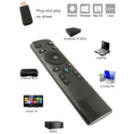 Comando Remoto Air Mouse Q5 2.4G RF 3D com Versão Universal de Voz e Design Escovado