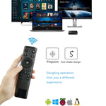 Comando Remoto Air Mouse Q5 2.4G RF 3D com Versão Universal de Voz e Design Escovado