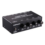LINEPAUDIO B895 Misturador de Microfone Estéreo de Cinco Canais com Monitorização por Auscultadores