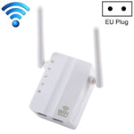Extensor de Alcance Wireless-N 300Mbps Repetidor WiFi Amplificador de Sinal com 2 Antenas Externas, Ficha UE, 2 Antenas Externas (Branco), 2 Antenas Externas (Preto)