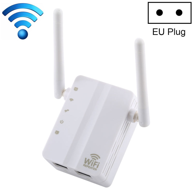 Extensor de Alcance Wireless-N 300Mbps Repetidor WiFi Amplificador de Sinal com 2 Antenas Externas, Ficha UE, 2 Antenas Externas (Branco), 2 Antenas Externas (Preto)