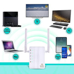 Extensor de Alcance Wireless-N 300Mbps Repetidor WiFi Amplificador de Sinal com 2 Antenas Externas, Ficha UE, 2 Antenas Externas (Branco), 2 Antenas Externas (Preto)