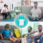 Extensor de Alcance Wireless-N 300Mbps Repetidor WiFi Amplificador de Sinal com 2 Antenas Externas, Ficha UE, 2 Antenas Externas (Branco), 2 Antenas Externas (Preto)