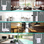 Extensor de Alcance Wireless-N 300Mbps Repetidor WiFi Amplificador de Sinal com 2 Antenas Externas, Ficha UE, 2 Antenas Externas (Branco), 2 Antenas Externas (Preto)