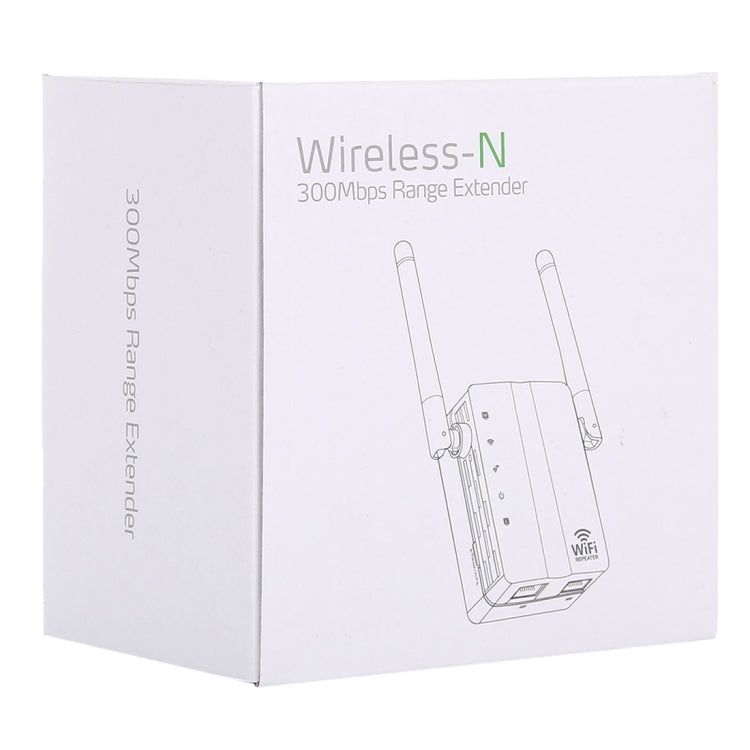 Extensor de Alcance Wireless-N 300Mbps Repetidor WiFi Amplificador de Sinal com 2 Antenas Externas, Ficha UE, 2 Antenas Externas (Branco), 2 Antenas Externas (Preto)