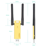 Adaptador WiFi USB 3.0 Banda Dupla AC1200Mbps 2.4GHz & 5GHz com 2 Antenas Externas, AC1200Mbps USB 3.0