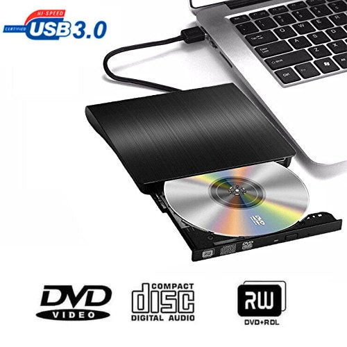 Leitor externo móvel USB 3.0 POP-UP DVD-Rw DVD/CD regravável com textura escovada, dispositivo externo ODD & HDD, DVD com textura escovada (B)