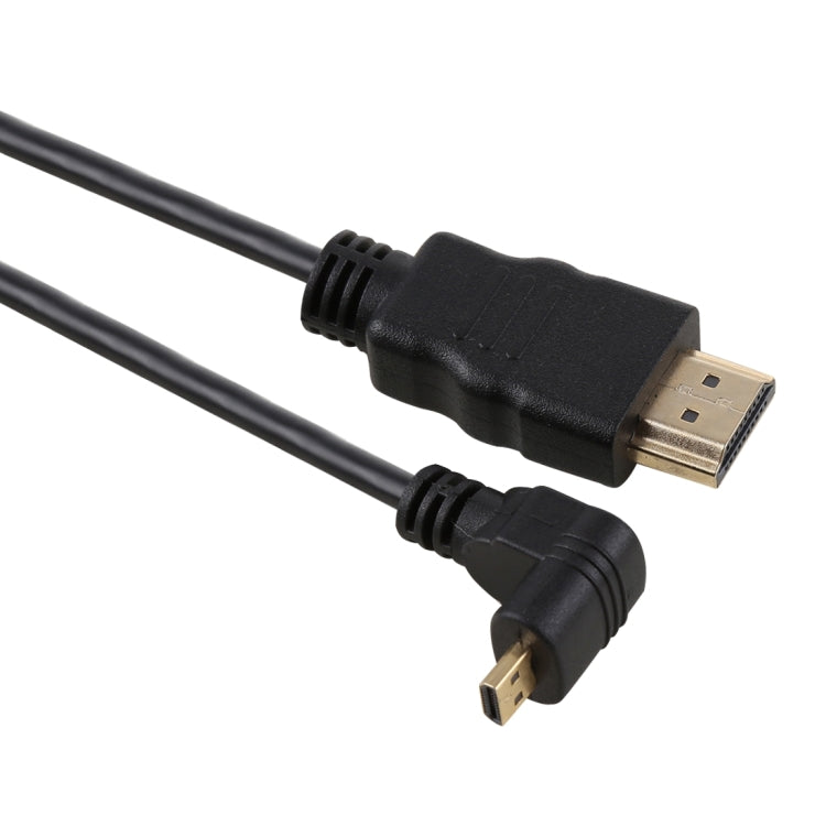 Cabo adaptador HDMI macho 4K de 30cm para Micro HDMI macho com ângulo positivo, conector banhado a ouro, 30cm positivo