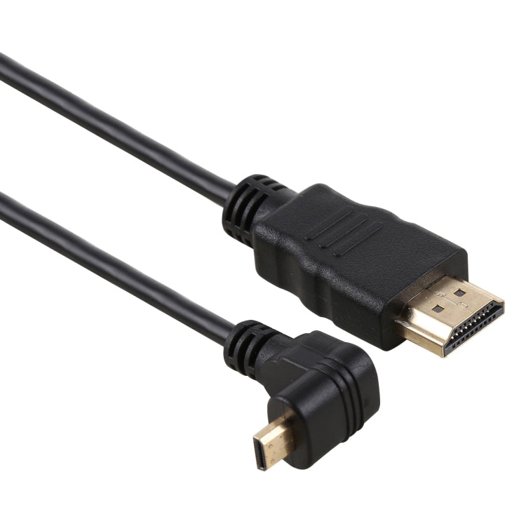 Cabo adaptador HDMI macho 4K de 30cm para Micro HDMI macho com ângulo invertido, conector banhado a ouro, 30cm invertido