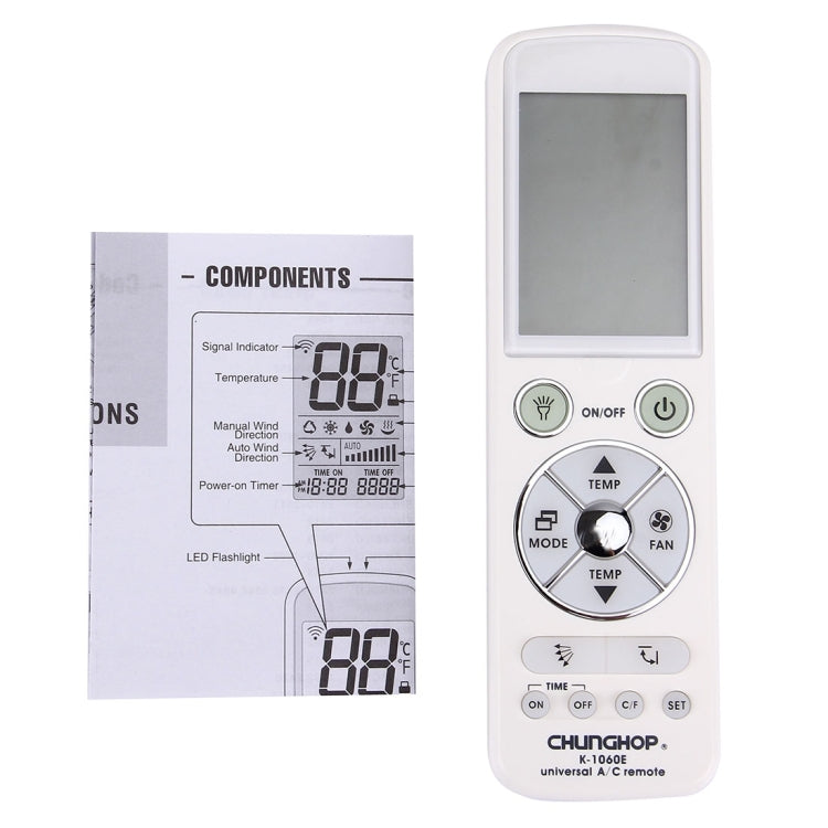 Comando Universal para Ar Condicionado CHUNGHOP K-1060E, K-1060E