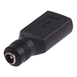 Adaptador conector USB fêmea para ficha fêmea 5.5 x 2.1mm, USB fêmea para 5.5 x 2.1mm