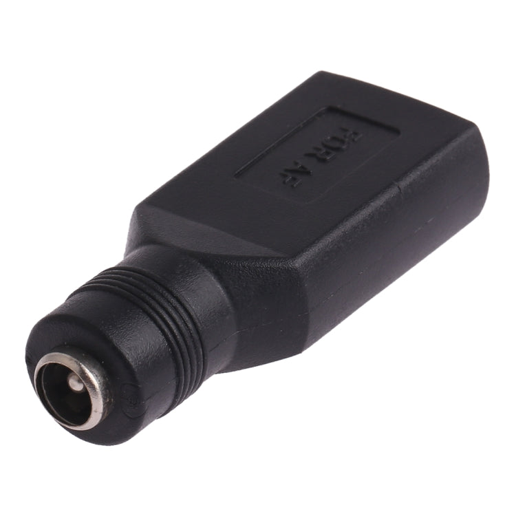 Adaptador conector USB fêmea para ficha fêmea 5.5 x 2.1mm, USB fêmea para 5.5 x 2.1mm