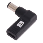 Adaptador Conector USB-C / Tipo-C Fêmea para Plugue Macho 7.4 x 5.0mm em Cotovelo para Portáteis HP, Cotovelo 7.4 x 5.0mm (HP)