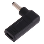 Adaptador Conector Cotovelo USB-C / Tipo-C Fêmea para Plugue Macho 4,5 x 3,0mm, Cotovelo 4,5 x 3,0mm Preto, Cotovelo 4,5 x 3,0mm Azul