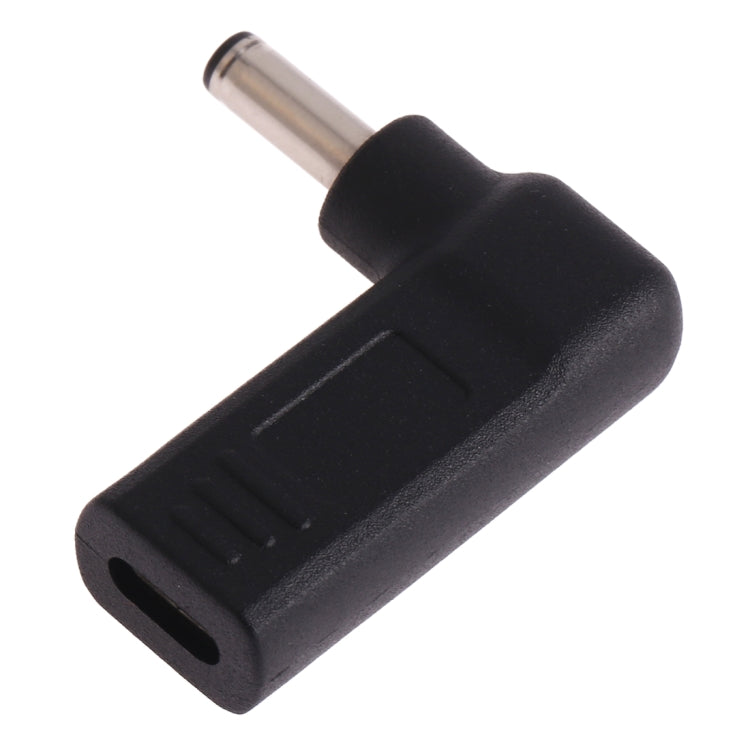 Adaptador Conector Cotovelo USB-C / Tipo-C Fêmea para Plugue Macho 4,5 x 3,0mm, Cotovelo 4,5 x 3,0mm Preto, Cotovelo 4,5 x 3,0mm Azul