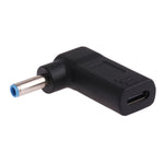 Adaptador Conector Cotovelo USB-C / Tipo-C Fêmea para Plugue Macho 4,5 x 3,0mm, Cotovelo 4,5 x 3,0mm Preto, Cotovelo 4,5 x 3,0mm Azul
