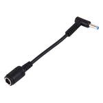 Cabo Adaptador de Energia com Interfaces Macho Curvo 4.5 x 3.0mm para Fêmea 7.4 x 5.0mm para Portátil, Comprimento: 10cm, Macho Curvo 4.5 x 3.0mm (Comprimento: 10cm)